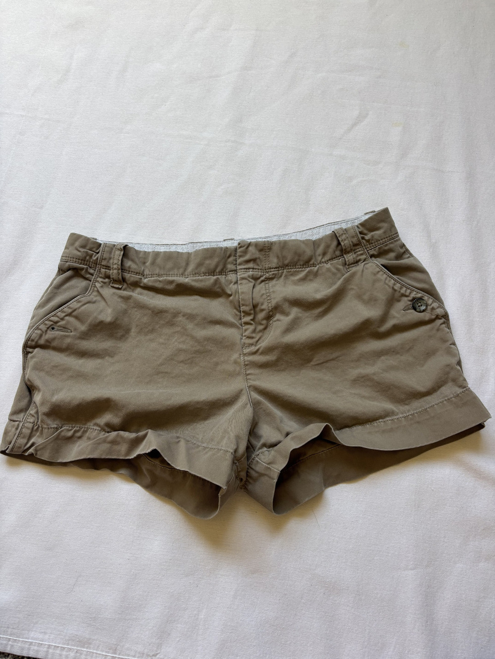 Brown Low rise mini cotton shorts, size 4
